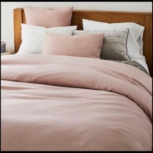 SOLD West Elm European Flax Linen Duvet, Queen